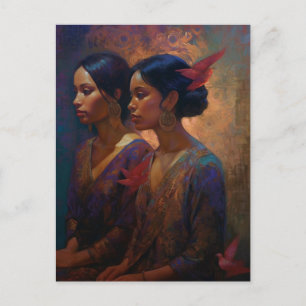 Twee prachtige vrouwen Briefkaart