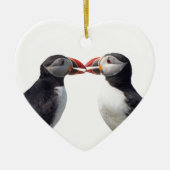 Twee puffins keramisch ornament (Voorkant)