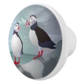 Twee Puffins-ontwerpen Keramische Knop (Rechts)