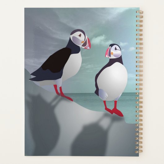 Twee Puffins-ontwerpen Planner (Achterkant)