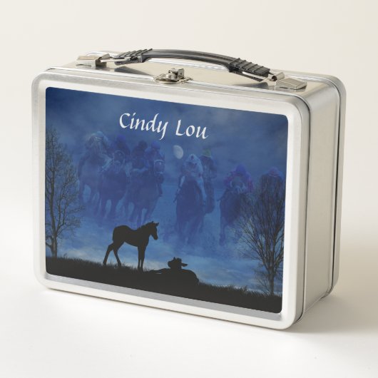 Twee racehorse foals lunch box (Voorkant)