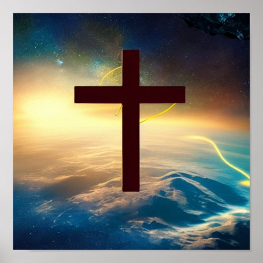 Twee Realms Cross in Space Poster (Voorkant)