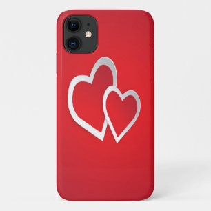 Twee Red Hearts iPhone/iPad-draagtas iPhone 11 Hoesje