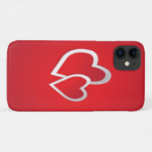 Twee Red Hearts iPhone/iPad-draagtas Case-Mate iPhone Case (Achterkant (horizontaal))