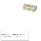 Twee regels houten montuur retouradres stempel (Gestempeld)
