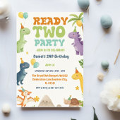 Twee Rex klaar twee partij, jongen tweede verjaard Kaart