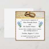Twee ringen en een Bijbel Save the Date uitnodigin Kaart (Voorkant / Achterkant)