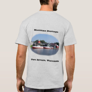 Twee rivieren met Wisconsin-shirt licht T-shirt