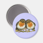 twee robins magneet (Voorkant / Achterkant)