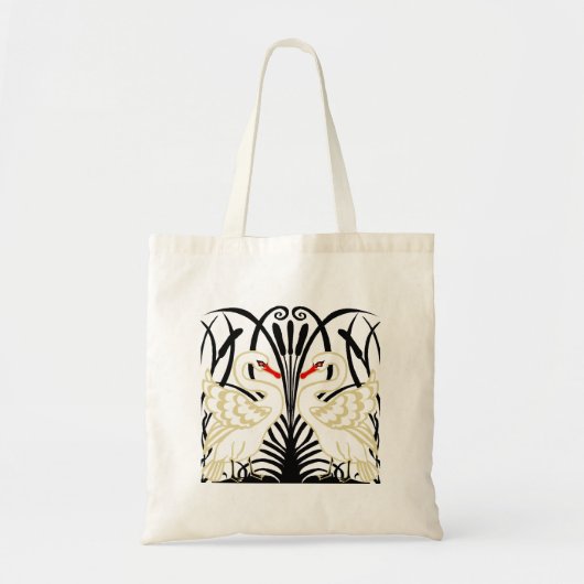 Twee Rode Beak Swans Tote Bag (Voorkant)