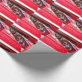 Twee Rode Chevy Impalas met licht Cadeaupapier (Hoek)