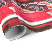 Twee Rode Chevy Impalas met licht Cadeaupapier (Rol Hoek)