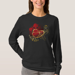 Twee rode harten t-shirt