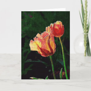 Twee Rode Papegaaien Kaart