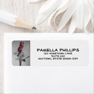 Twee rode Rozen Fotografie stille levensloop Etiket