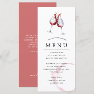 Twee roodwijnstijlfeestjes menu