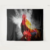 Twee Roosters Wandkleed (Voorkant (horizontaal))