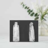 Twee rouwenden briefkaart (Staand voorkant)