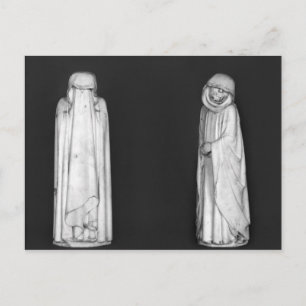 Twee rouwenden briefkaart