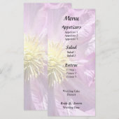 Twee Roze Clematis Menu (Voorkant / Achterkant)