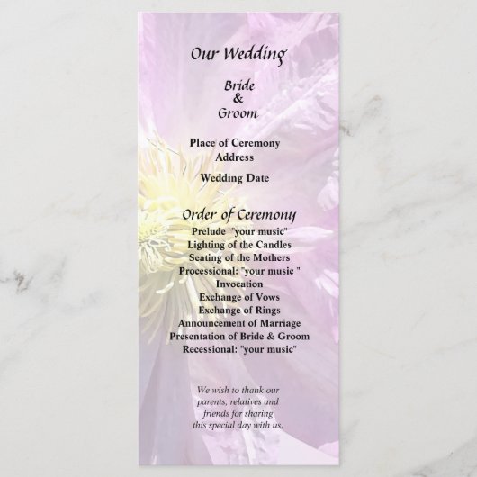 Twee Roze Clematis Programma (Voorkant)