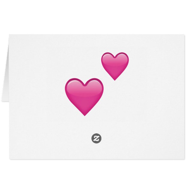 Twee roze harten - Emoji (Achterkant Horizontaal)