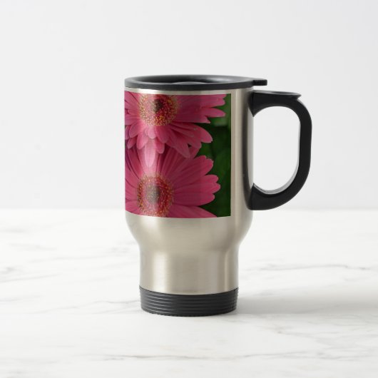 Twee roze kiezelbloemen reisbeker (Rechts)