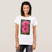 Twee roze kiezelbloemen t-shirt (Voorkant volledig)