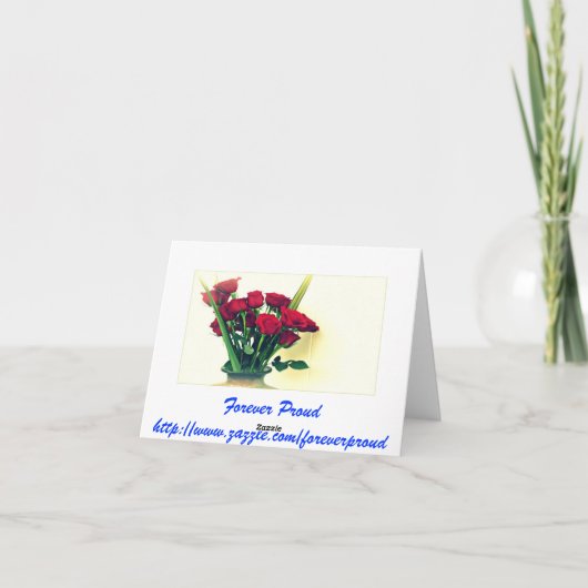 Twee roze rozentoppen Dank u Nota Kaart (Achterkant)