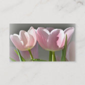 Twee roze tulpen visitekaartje (Achterkant)