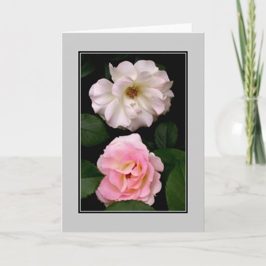'Twee Rozen' Blank Note Kaart (Voorkant)