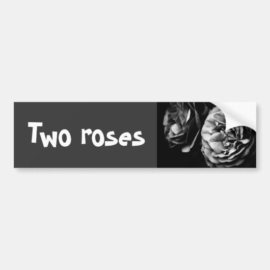 twee rozen bumpersticker (Voorkant)