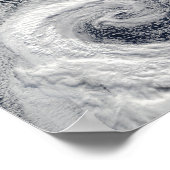 Twee S-vormige polarorkanen Poster (Hoek)