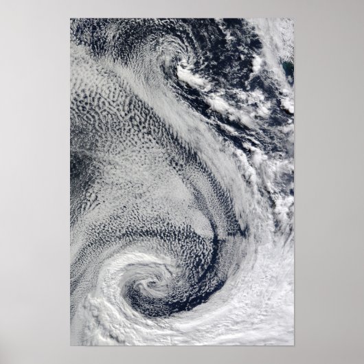 Twee S-vormige polarorkanen Poster (Voorkant)