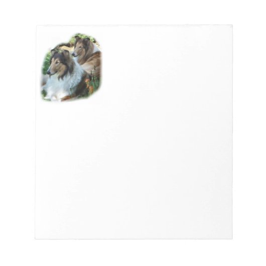 Twee Sable Rough Collies Notitieblok (Voorkant)