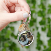 Twee Sable Rough Collies Sleutelhanger (Hand)
