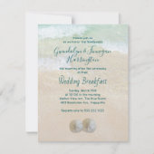 Twee Sand Dollars Wedding Breakfast Uitnodiging (Voorkant)