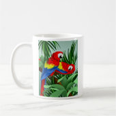 Twee Scarlet Macaws Koffiemok (Links)