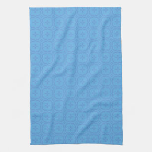 Twee schaduwen van Blue Faux Welsh Tapestry Patter Theedoek