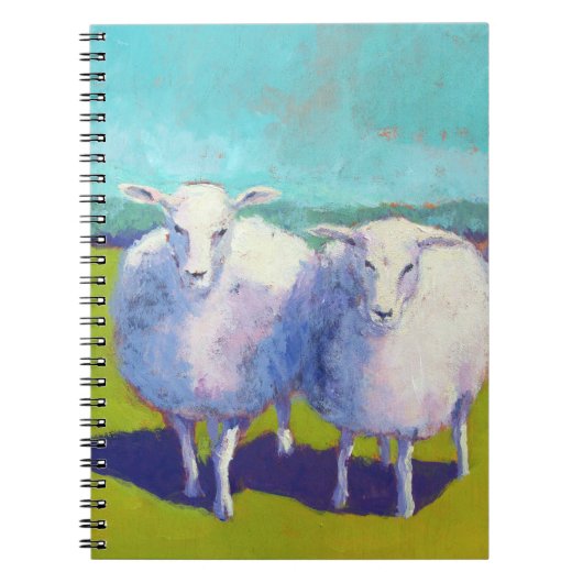 Twee schapen in het veld notitieboek (Voorkant)