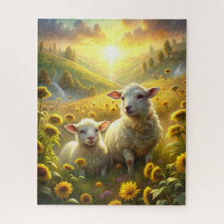 Twee schapen legpuzzel