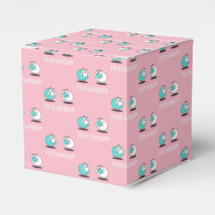 Twee schapen vriendschap funky cadeau favor papier bedankdoosjes