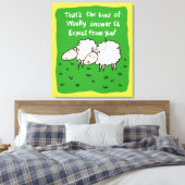 Twee schapenvlees in een veld canvas afdruk (Insitu (Slaapkamer))