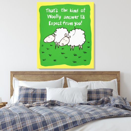 Twee schapenvlees in een veld canvas afdruk (Insitu (Slaapkamer))