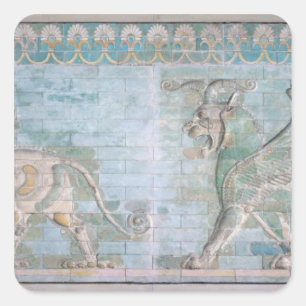 Twee scharnierende Griffins uit het paleis van Vierkante Sticker