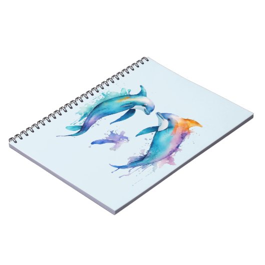Twee schattige dolfijnen notitieboek (Linkerzijde)