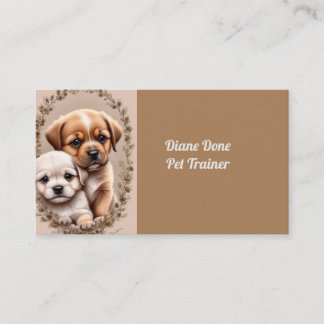 Twee Schattige Puppies Visitekaartje