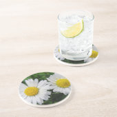 Twee schattige, witte drink onderzetter (Zijkant)