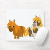 Twee Schattigee Cartoon pony's mousepad Muismat (Met muis)