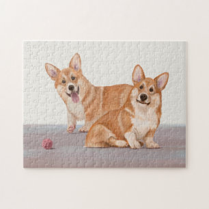 Twee Schattigee corgi’s Legpuzzel